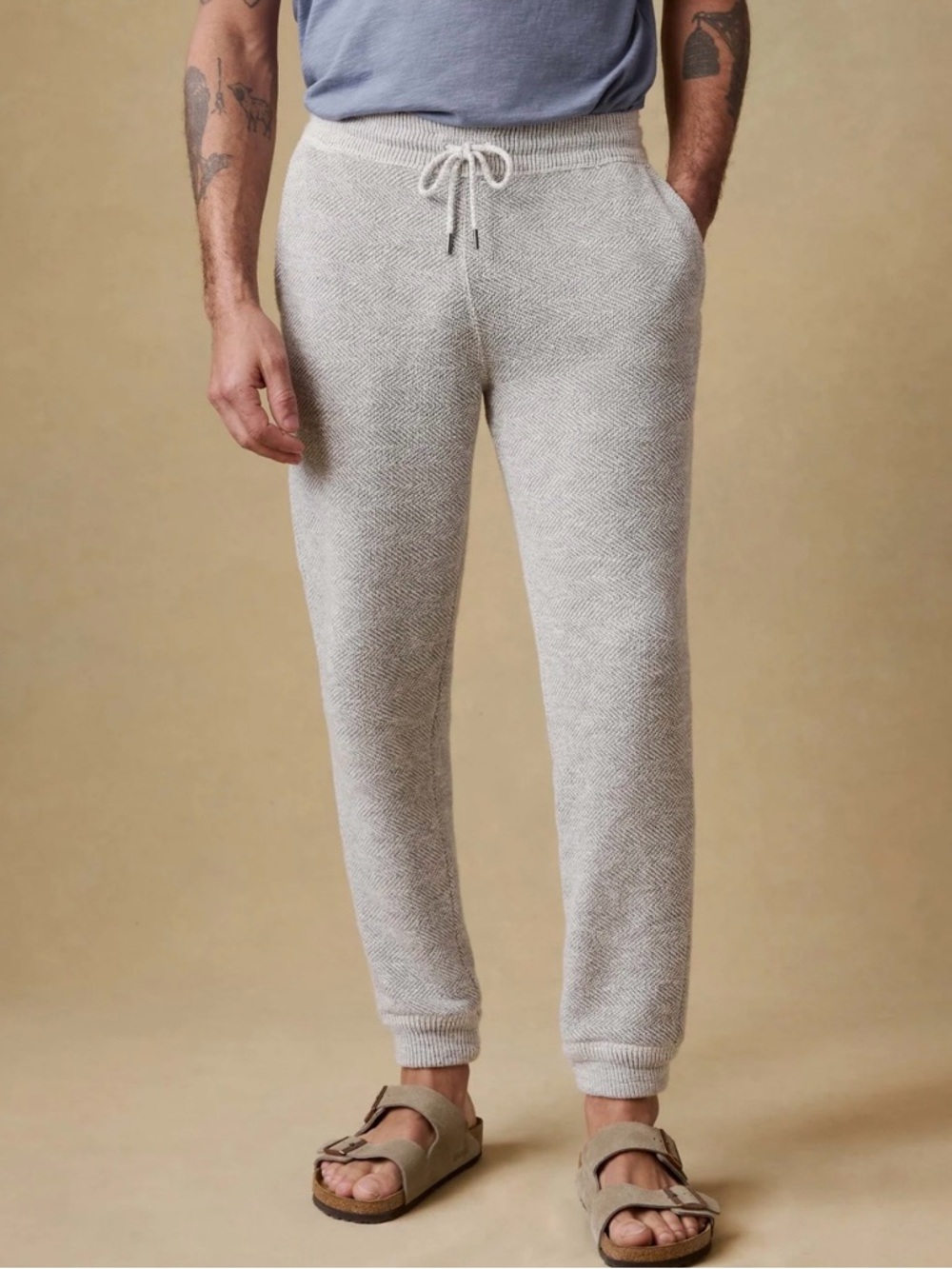 Faherty Men's XL Whitewater Jogger Pants WBC0006-WWT  Unisex